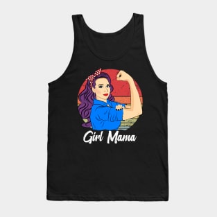 Girl Mama Vintage Mother’s Day Sunset Retro Tank Top